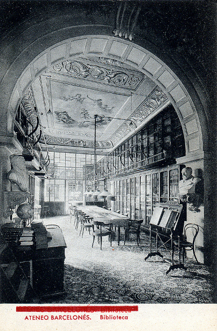 L’antiga biblioteca de l’Ateneu Barcelonès